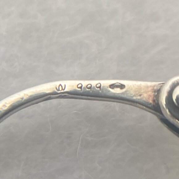 Fine Silver .999 Chunky 1" Hinged Wide Hoop Earrings - Picture 16 of 16